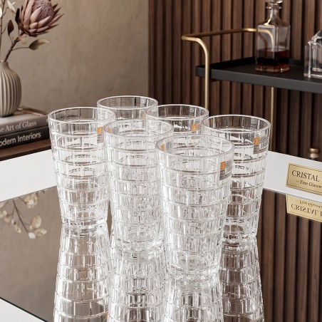 Lot de 6 Verres à Jus en Verre Transparent