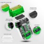Kit Tondeuse & Rasoir 8W 3EN1 Professionnel Vert - DSP 80105