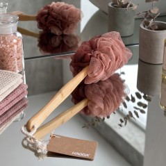 Éponge de Bain avec Manche en Bois
