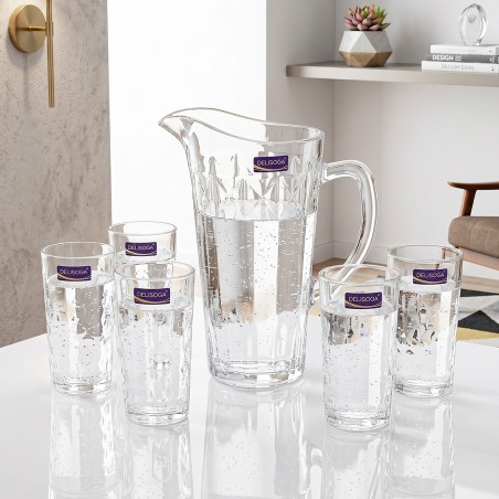 Service à eau 7 Pièces Avec Carafe en Verre