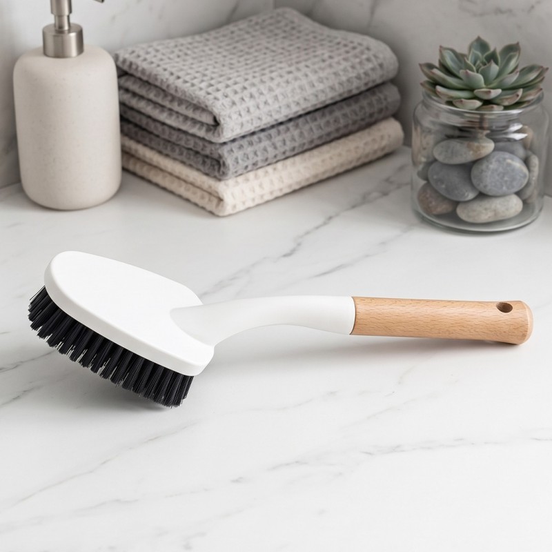 Brosse de Nettoyage avec Manche Effet Bois Brosse de Nettoyage avec Manche Effet Bois