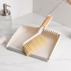 Pelle et Balayette de Nettoyage avec Poignée Effet Bois