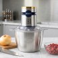 Hachoir Bol Inox 3 L 1200W Bleu - Florence R-7607 Hachoir Bol Inox 3 L 1200W Bleu - Florence R-7607
