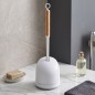Brosse WC avec Support et Manche Effet Bois
