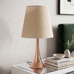 Veilleuse chambre à Coucher Avec abat jour Ø 22 cm - Doré