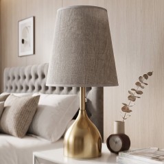Veilleuse chambre à Coucher Avec abat jour Ø 22 cm - Bronze