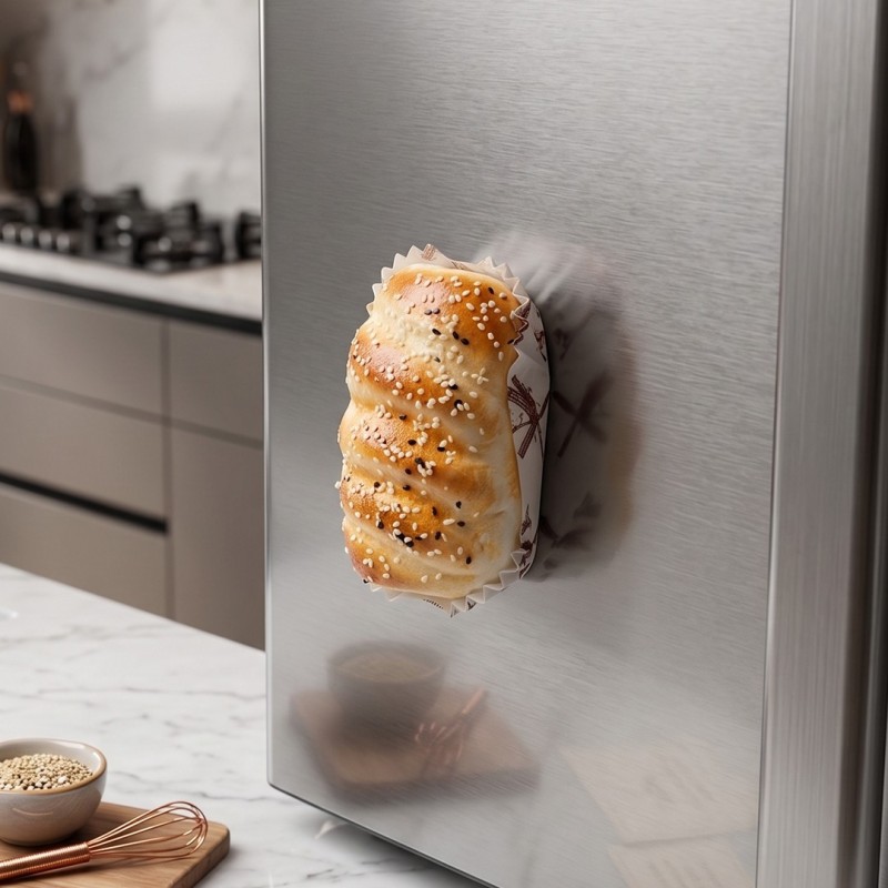Gadget Décoratif Croissant Sandwich Magnétique 7 cm