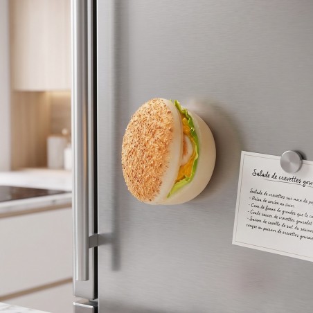 Gadget Décoratif Hamburger Magnétique Ø 6 cm