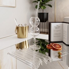 Pailles en Verre Réutilisables avec Brosse de Nettoyage