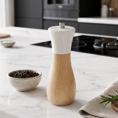 Moulin à poivre Rond en bois 15 cm
