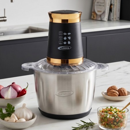 Hachoir Bol Inox 3 L 1200W Noir - Florence R-7638R