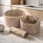 Set de 2 Paniers Ronds en Bambou