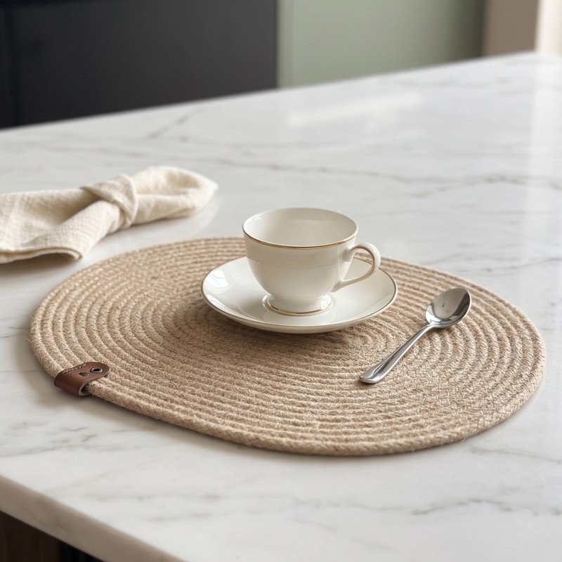 Set de Table Ovale Tressé 35 cm Set de Table Ovale Tressé 35 cm