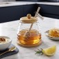 Pot à Miel en Verre avec Couvercle Bois & Cuillère
