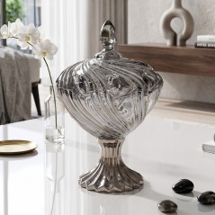 Bonbonnière en Verre sur Pied 16x19 cm