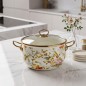 Faitout Motli Motif Floral avec Couvercle en Verre 26 cm