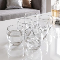 Lot de 6 Verres en Verre Transparent