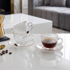 Service à Café en Verre 12 pièces