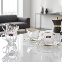 Service à Café en Verre 12 pièces