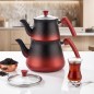 Théière Double en Granite 0,75 L et 1,75 L Rouge -  MCS