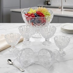 Service à Crème en Verre 7 Pièces