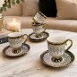 Service à Café Noir en Porcelaine 12 Pièces Service à Café Noir en Porcelaine 12 Pièces