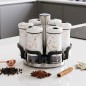 Porte-Épices Rotatif avec 6 Pots en Verre