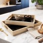 Lot de 2 Plateaux de Service en Bois