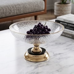 Coupe à Fruits sur Pied en Verre Martelé