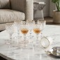 Lot de 6 Coupe à Zrir en Verre Bordure Dorée