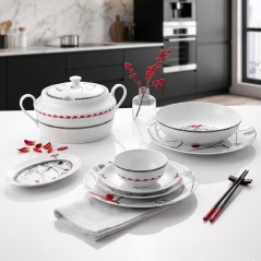 Service de Table en Porcelaine 31 Pièces - Les Toits De Paris