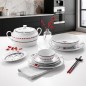 Service de Table en Porcelaine 31 Pièces - Les Toits De Paris