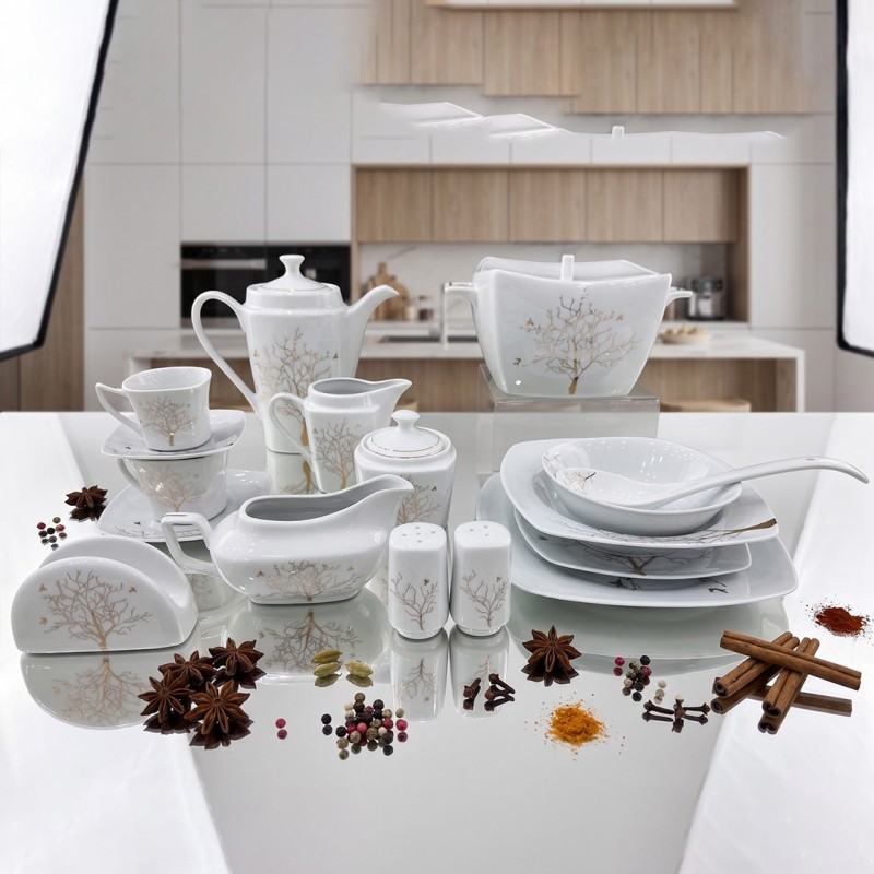 Service de Table en Porcelaine 72 Pièces Service de Table en Porcelaine 72 Pièces