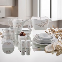 Service de Table en Porcelaine 72 Pièces