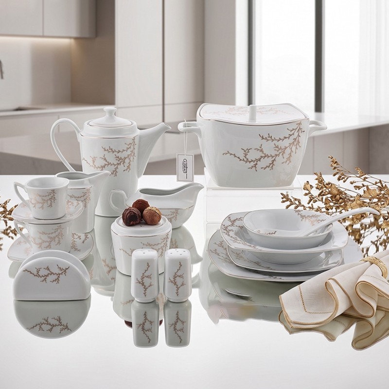 Service de Table en Porcelaine 72 Pièces