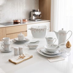 Service de Table en Porcelaine 72 Pièces