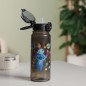 Gourde d'eau 550ML avec Paille Noir