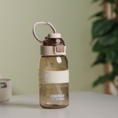 Gourde d'eau 370ML avec Paille Beige