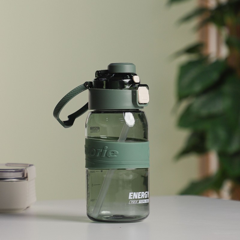 Gourde d'eau 370ML avec Paille Vert Gourde d'eau 370ML avec Paille Vert