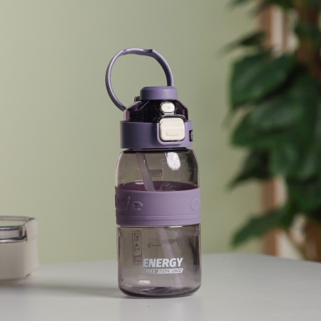 Gourde d'eau 370ML avec Paille Violet