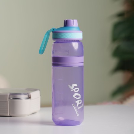 Bouteille de Sport 700ML Paille Violet
