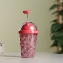 Gobelet Isotherme 300ML avec Paille Rose