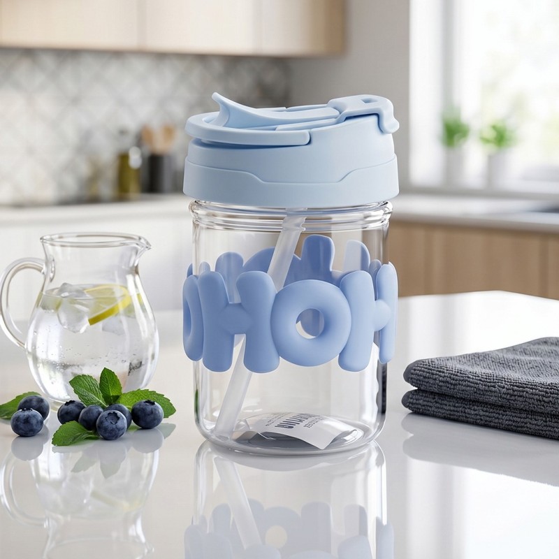 Gourde d'eau en plastique 450ML - Bleu
