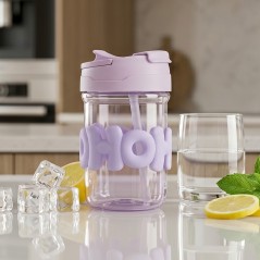 Gourde d'eau en plastique 450ML - Violet