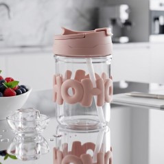 Gourde d'eau en plastique 450ML - Rose