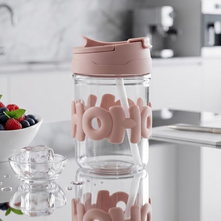 Gourde d'eau en plastique 450ML - Rose