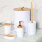 Série salle de bain 7 Pièces en Plastique Rond - Blanc