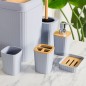 Série salle de bain 7 Pièces en Plastique - Gris