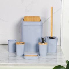 Série salle de bain 7 Pièces en Plastique - Gris