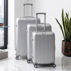 Série de 3 Valises Incassable en ABS Gris - ABM